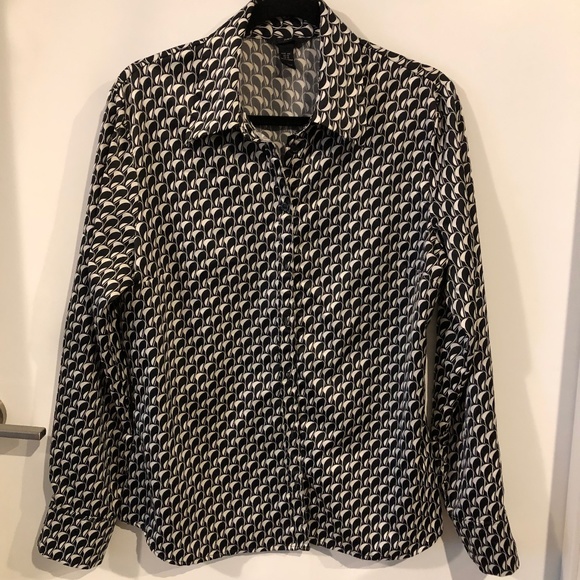 H&M black and white print blouse - Picture 1 of 4